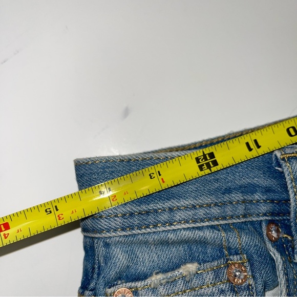 Free People Maggie Mid-Rise Straight-Leg Jeans light stone Wash Sz 26 - Picture 16 of 17